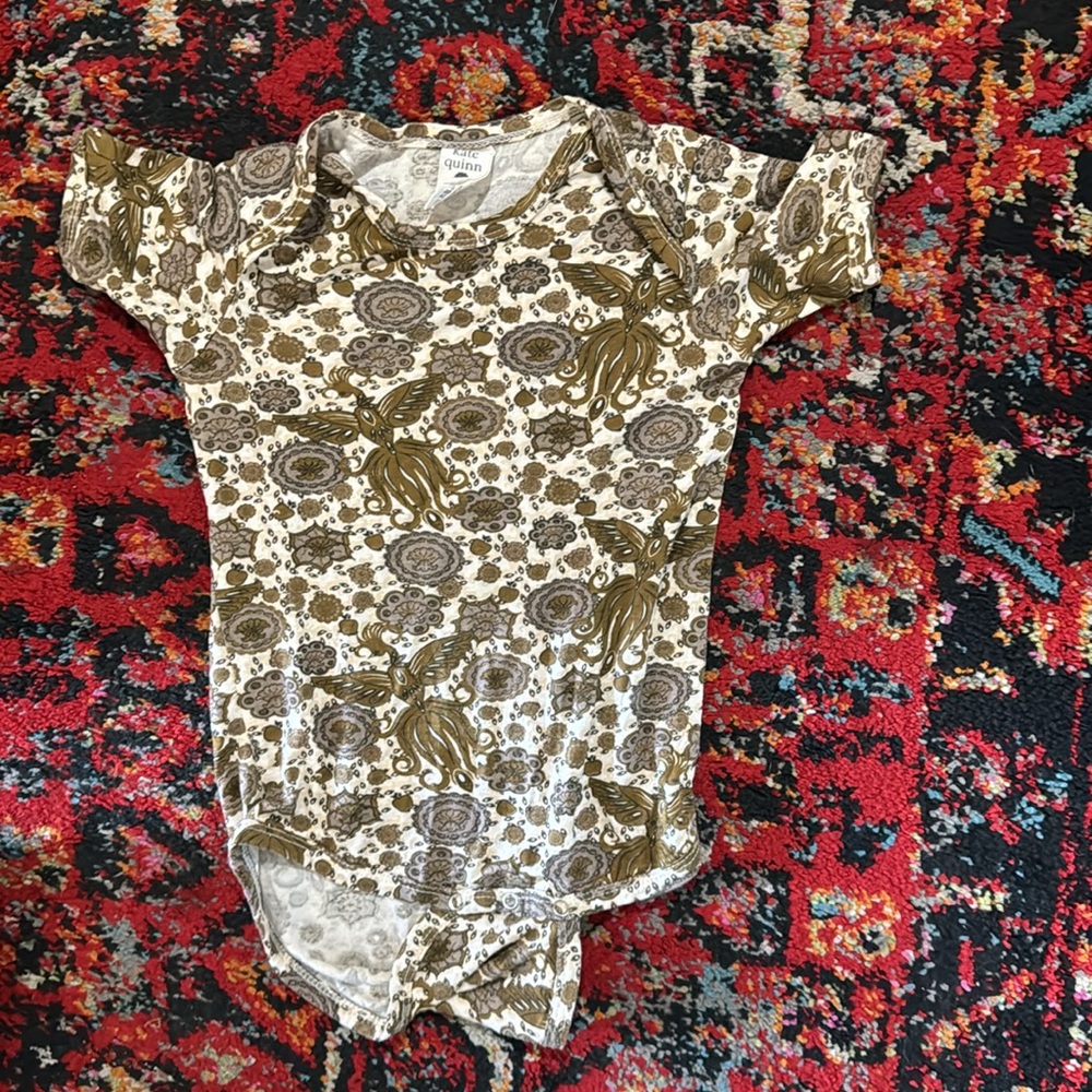 Kate Quinn Bamboo Peacock Onesie